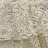 4Giveness White Lace Solid Color Blouse-Skirt Set For Girls