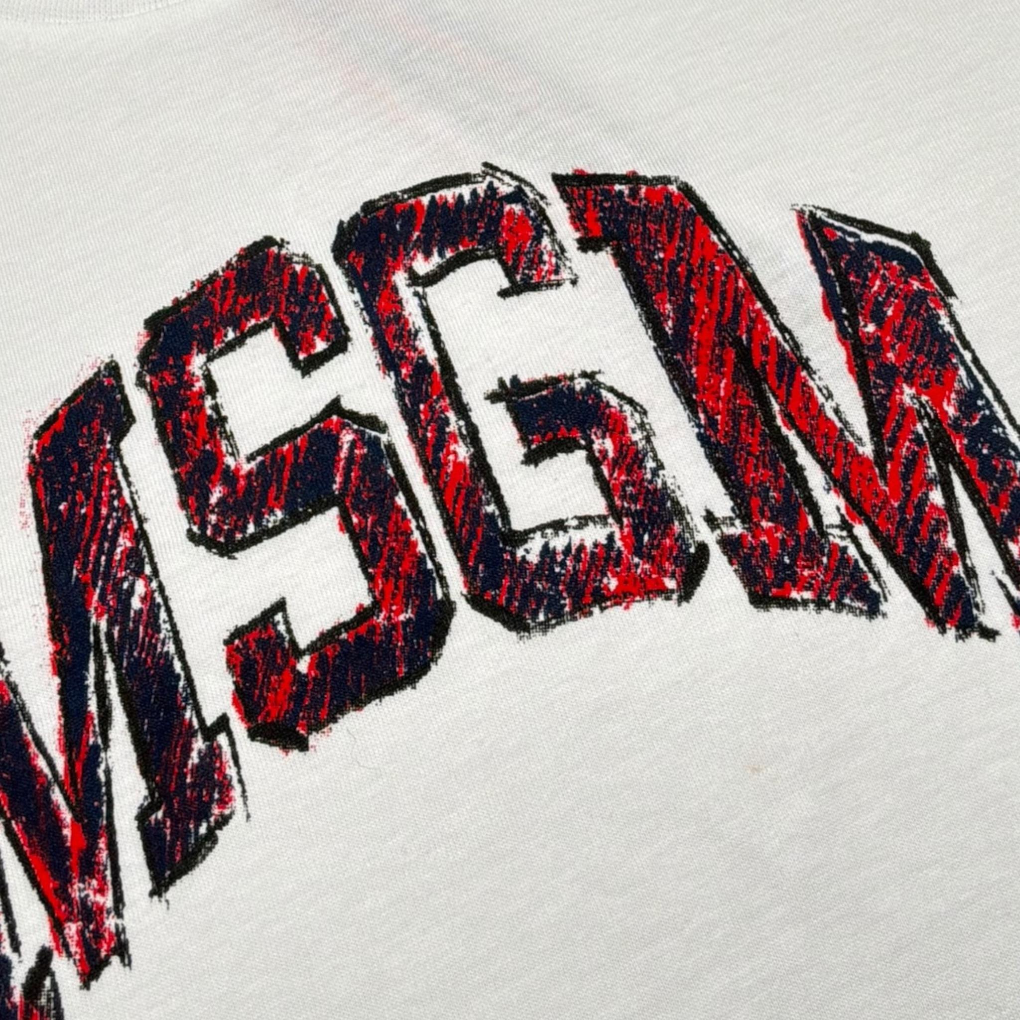 Msgm T-Shirt Girocollo Tinta Unita con Stampa per Bambina S5MSJGTH255 BIANCO MSGM 