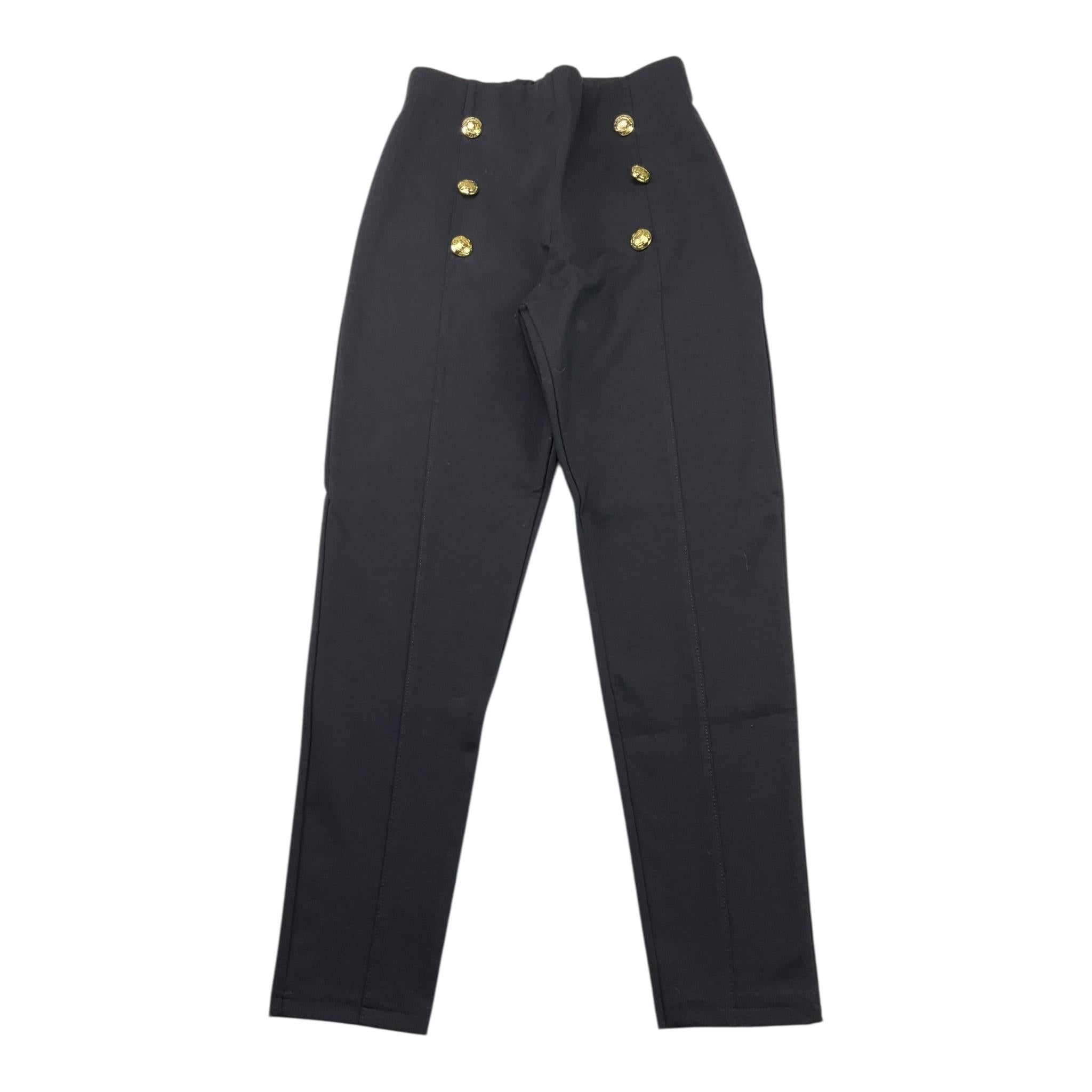 GAELLE pantalone tinta unita con finti bottoni Nero per Bambina 2745P00108 NERO GAELLE 