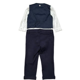 Carlo Pignatelli Completo 4 Pezzi Camicia-Gilet-Papillion-Pantalone per Neonato COMC91102BL BLU CARLO PIGNATELLI 