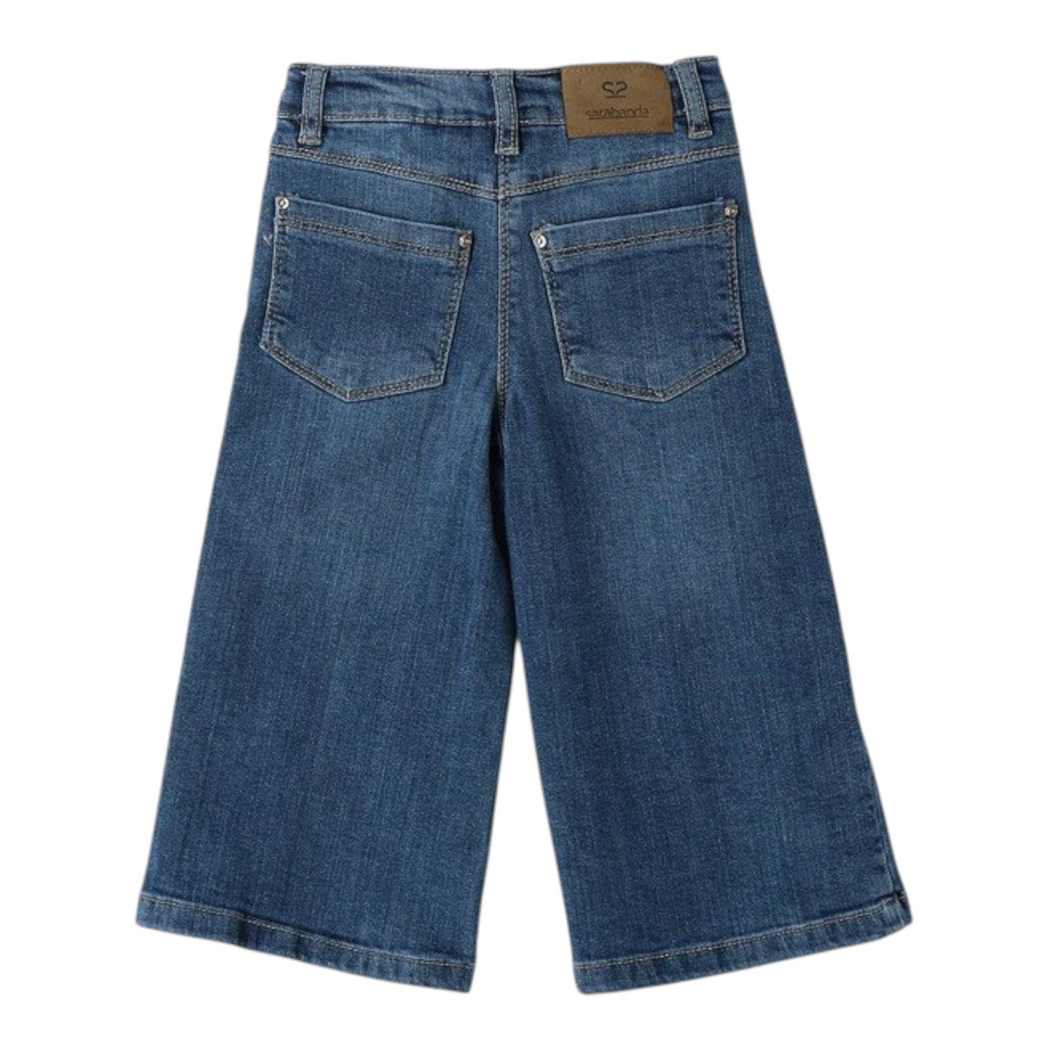 Sarabanda Jeans tinta unita Modello A Palazzo Blu per Neonata 0B217N BLU SARABANDA 