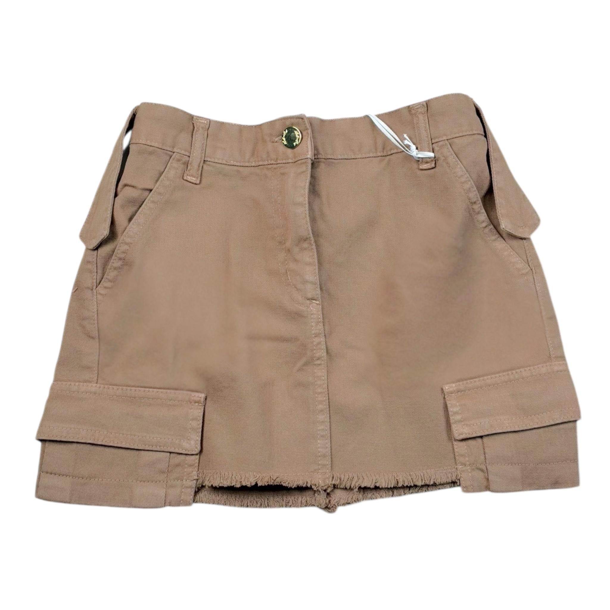 Lu Lu By Miss Grant Gonna Tinta Unita con Elastico In Vita per Bambina LL3408X BEIGE LU LU BY MISS GRANT 