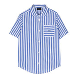 Fay Camicia Mezza Manica con Fantasia A Righe per Bambino FS5P10 BIANCO FAY 