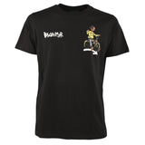 Disclaimer Black Contrast Print Solid Color Crew Neck T-Shirt For Boys