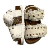 Colors Of California Solid Color Sandals With Buckles White For Baby Girl