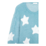LU LU BY MISS GRANT maglia tinta unita con stampa stelle Azzurro per Bambina LL3153XX AZZURRO LU LU BY MISS GRANT 