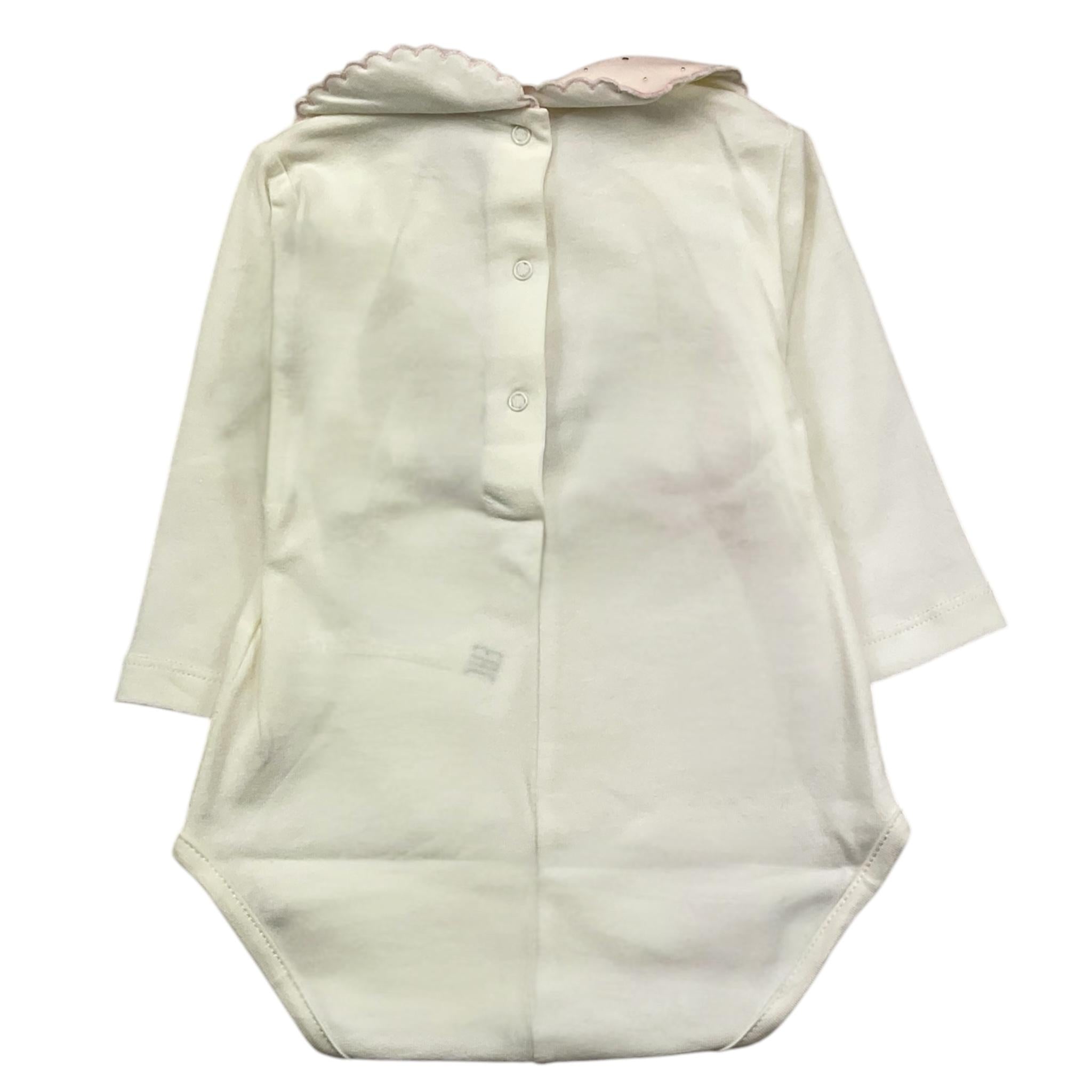 LE BEBE' body manica lunga tinta unita con colletto in contrasto Panna per Neonata LBG5436 PANNA LE BEBE' 
