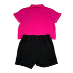 John Richmond Completo 2 Pezzi Polo-Short Bicolore per Bambina RGP26028CE FUXIA/NERO JOHN RICHMOND 