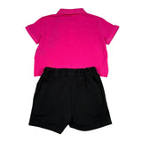 John Richmond Completo 2 Pezzi Polo-Short Bicolore per Bambina RGP26028CE FUXIA/NERO JOHN RICHMOND 