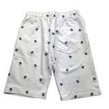 Yours Bermuda Solid Color With Prints And Elastic Waist White For Boys