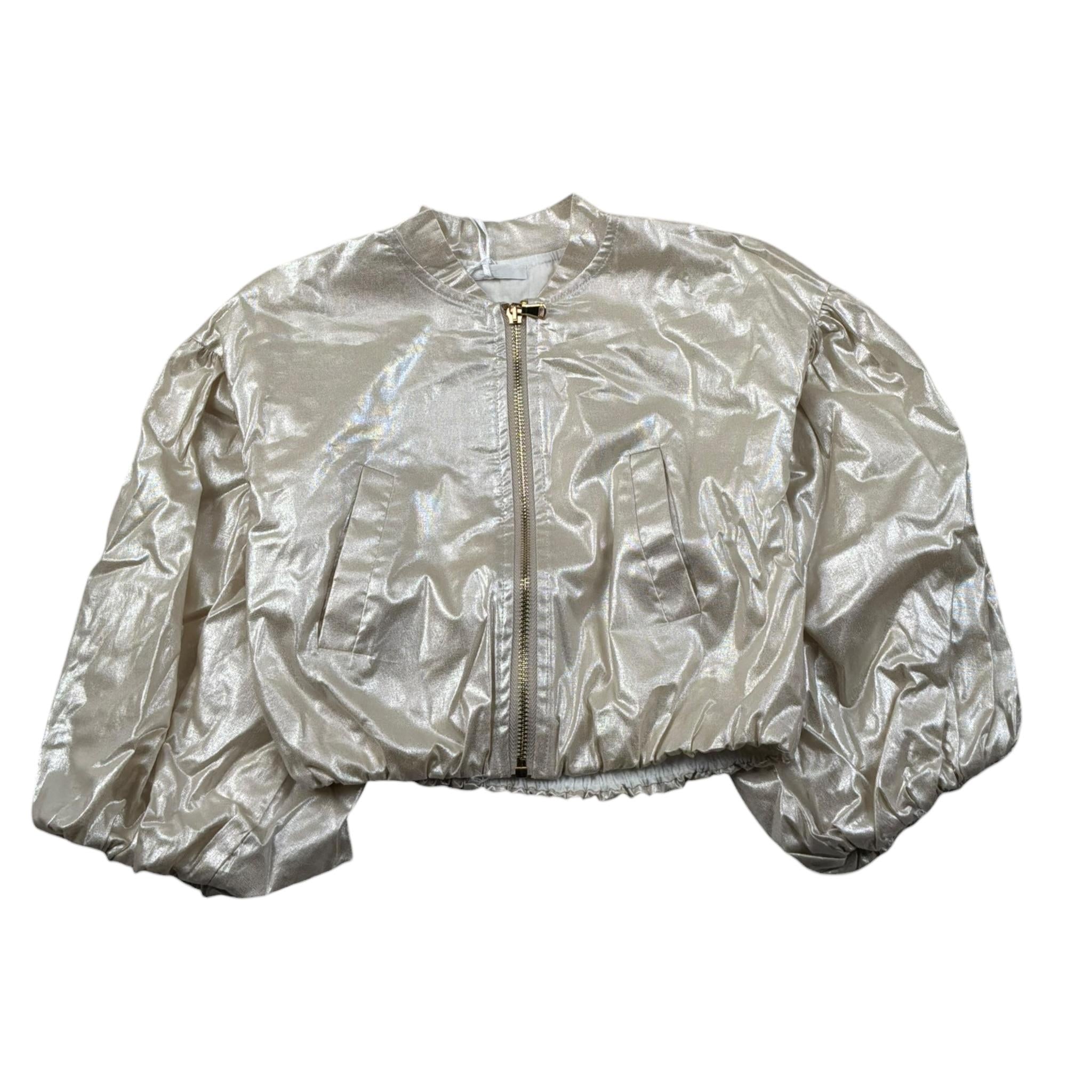 Miss Grant Giubbino Tinta Unita con Zip per Bambina MG1323 ORO MISS GRANT 