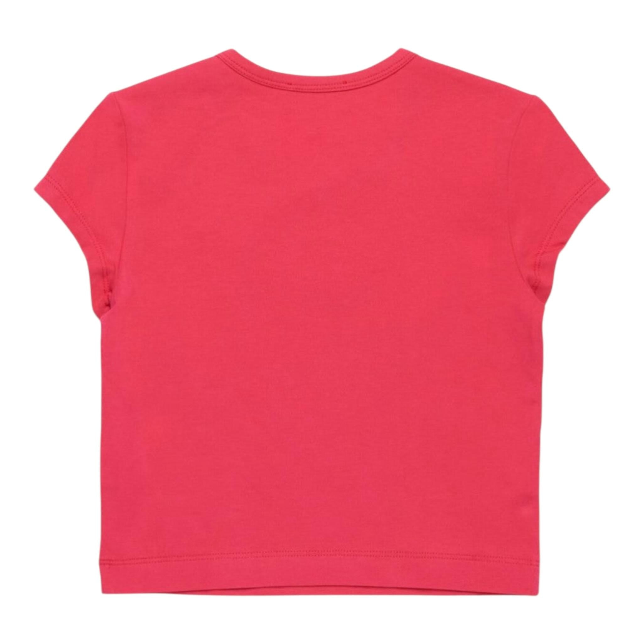 Diesel T-Shirt Girocollo Tinta Unita con Logo per Bambina J01830X FUXIA DIESEL 