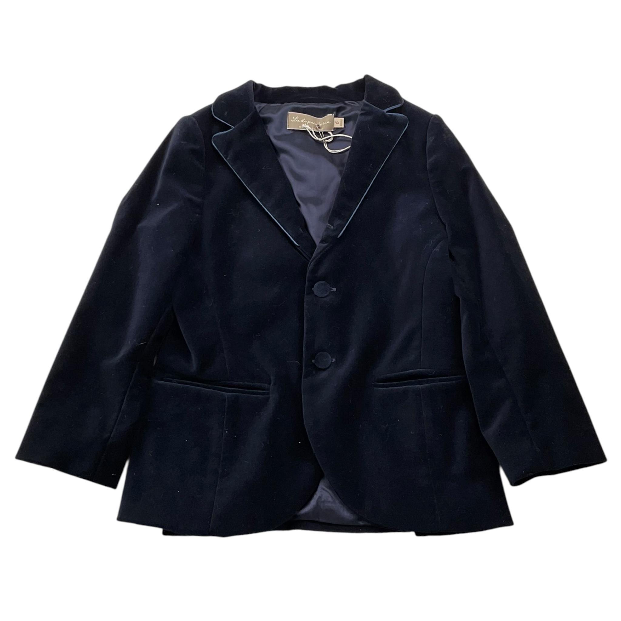 LA STUPENDERIA giacca tinta unita in camoscio Blu per Bambino CJGH25 BLU LA STUPENDERIA 