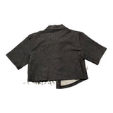 Minimum Complete 2 Piece Shirt-Short Solid Color Gray For Girls