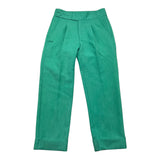 Daniele Alessandrini Solid Color Pants with Adjustable Waist Green for Children