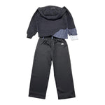 STAY STREET completo 2pz felpa tinta unita con cappuccio e stampa-pantalone Nero per Neonato FB3002N NERO STAY STREET 