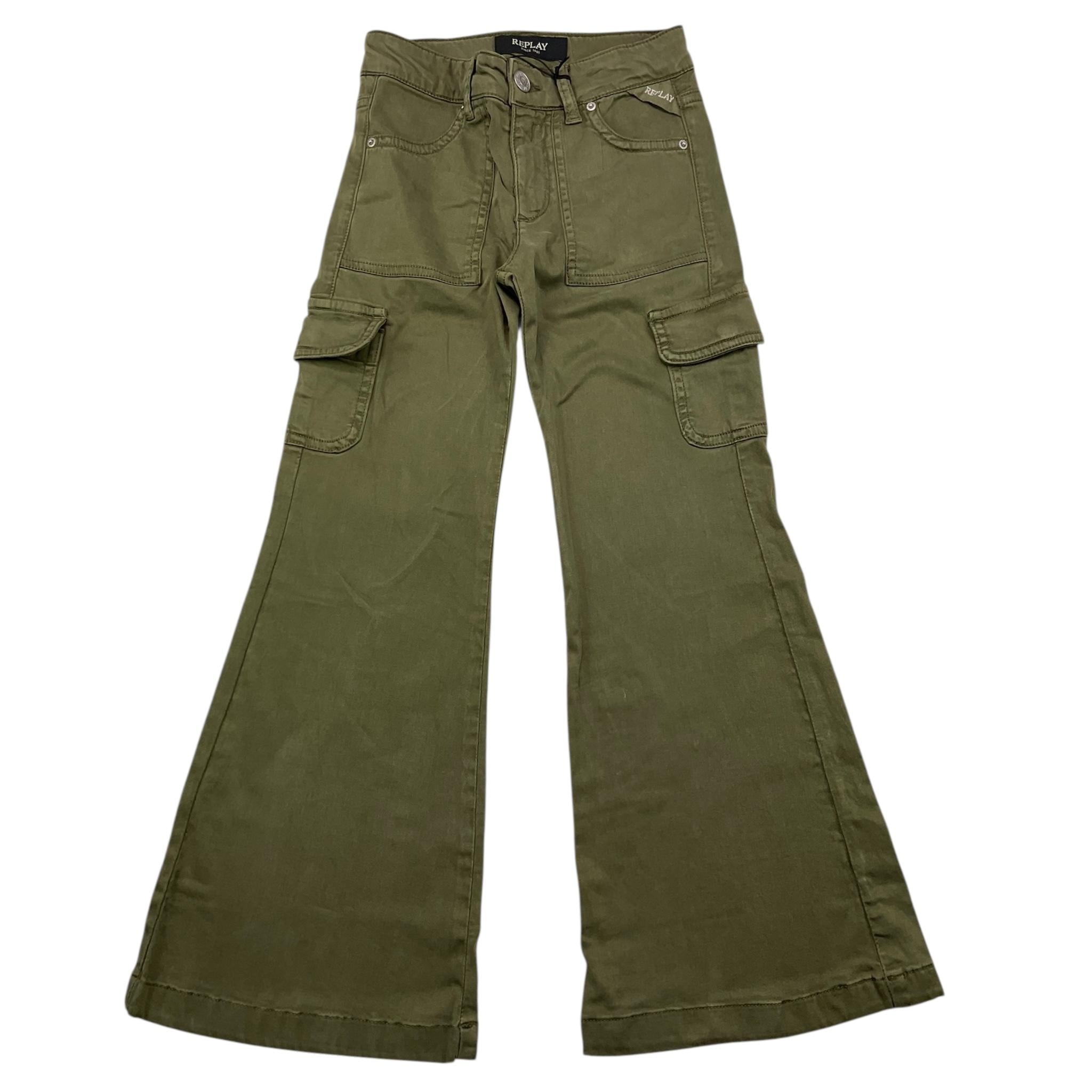TIMBERLAND pantalone modello zampa tinta unita Verde per Bambina SG9411 VERDE TIMBERLAND 