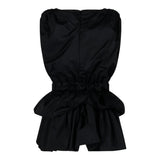 Odi Et Amo Solid Color Half Sleeve Dress With Black Logo Print For Girls