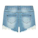 Name It Short In Denim tinta unita con Ricami Azzurro per Bambina 13197440 AZZURRO NAME IT 