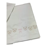 LE BEBE' set lenzuola 3 pezzi tinta unita con ricami Bianco per Neonata LBG5485 BIANCO LE BEBE' 