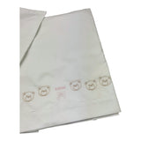 LE BEBE' set lenzuola 3 pezzi tinta unita con ricami Bianco per Neonata LBG5485 BIANCO LE BEBE' 