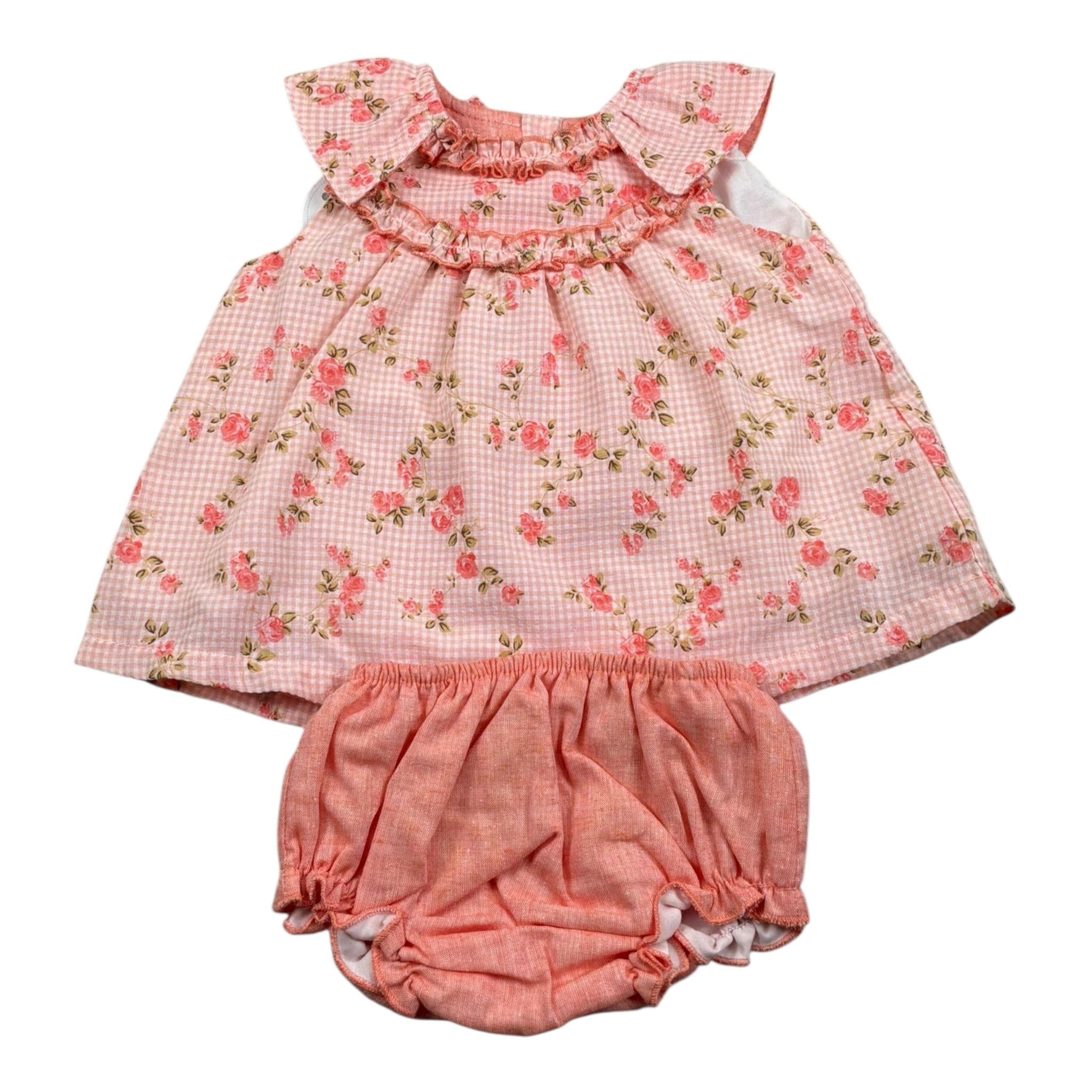 Juliana Completo 2 Pezzi Camicia-Culotte per Neonata 25106 ROSA JULIANA 