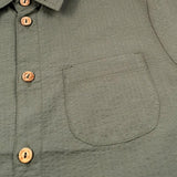 Lalalu' Camicia Mezza Manica Tinta Unita per Bambino CML150PB VERDE LALALU' 