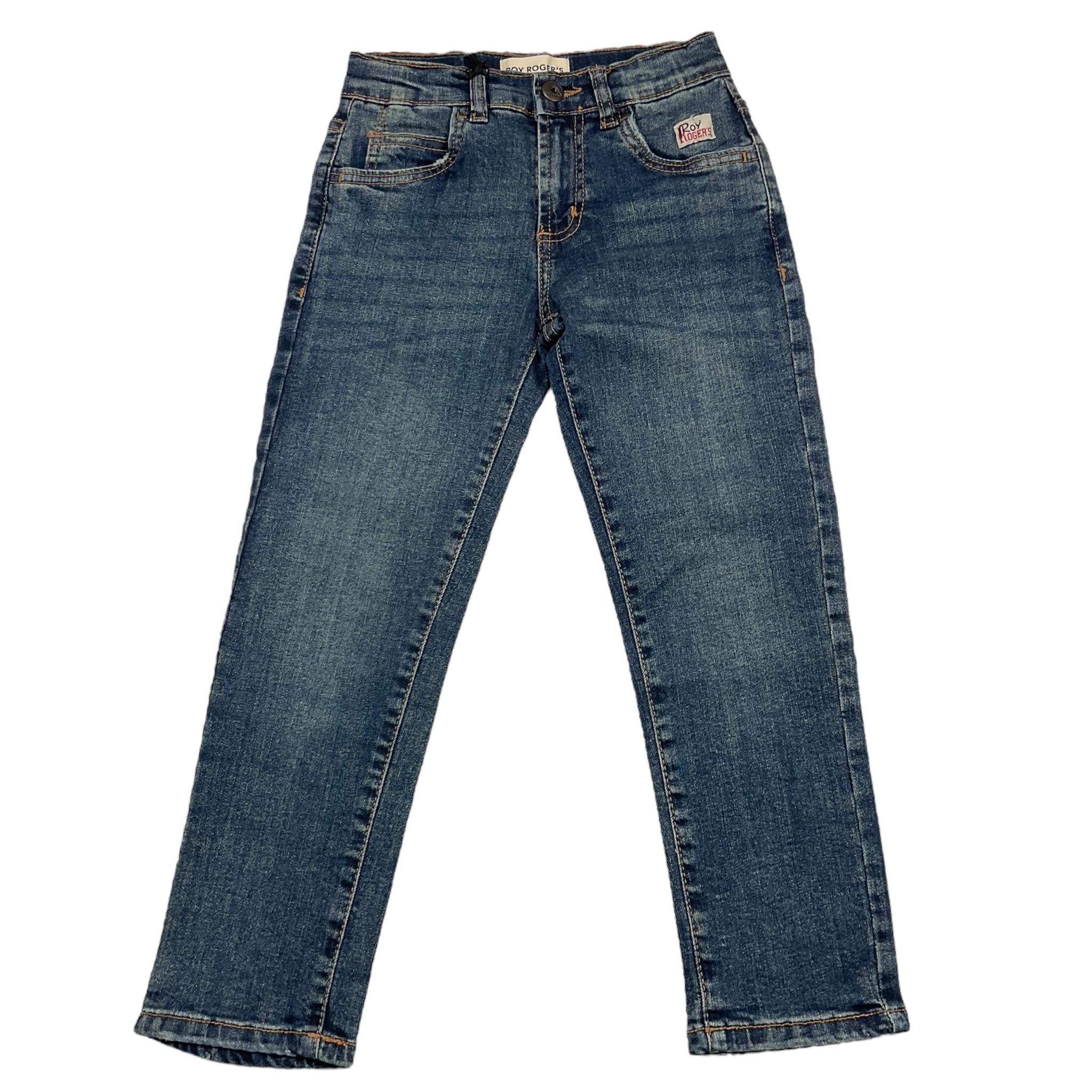 ROY ROGER'S jeans tinta unita con girovita regolabile Blu per Bambino RA4146 BLU ROY ROGER'S 