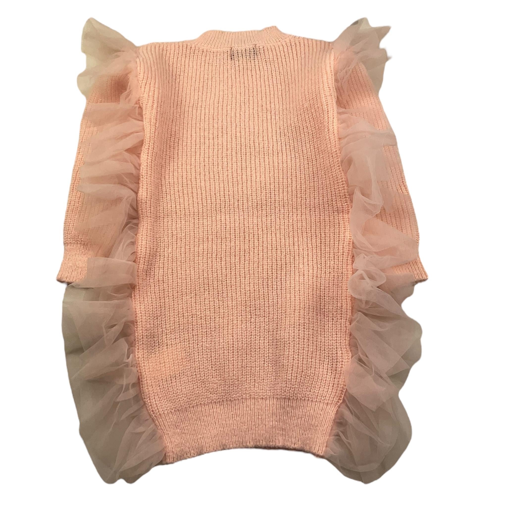 FUN & FUN abito maglia girocollo tinta unita maniche lunghe con tulle Rosa per Bambina FNCBDR12427 ROSA FUN & FUN 