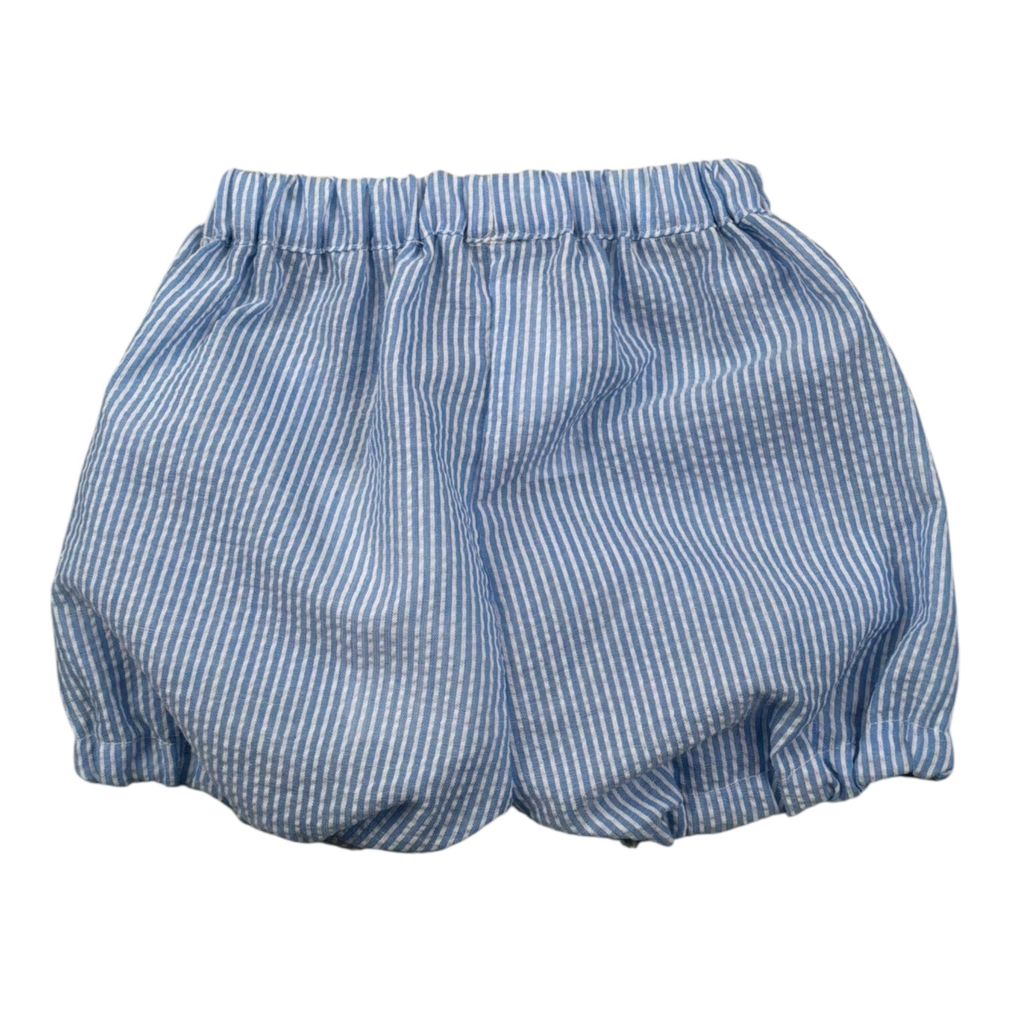 Malvi & Co Culotte tinta unita con Fantasia A Righe Azzurro per Neonato S25N155CUEG AZZURRO MALVI & CO 