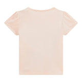 Guess T-Shirt Girocollo Tinta Unita con Logo per Bambina K5RI07K6YW4XX ROSA GUESS 