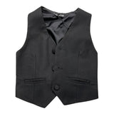Never Too Solid Color Vest With Buttons Black For Newborn