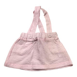 JO Milano Solid Color Skirt With Pink Suspenders For Baby Girl