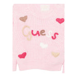 GUESS maglia gircollo tinta unita con ricami Rosa per Bambina K4BR01Z3IC0 ROSA GUESS 