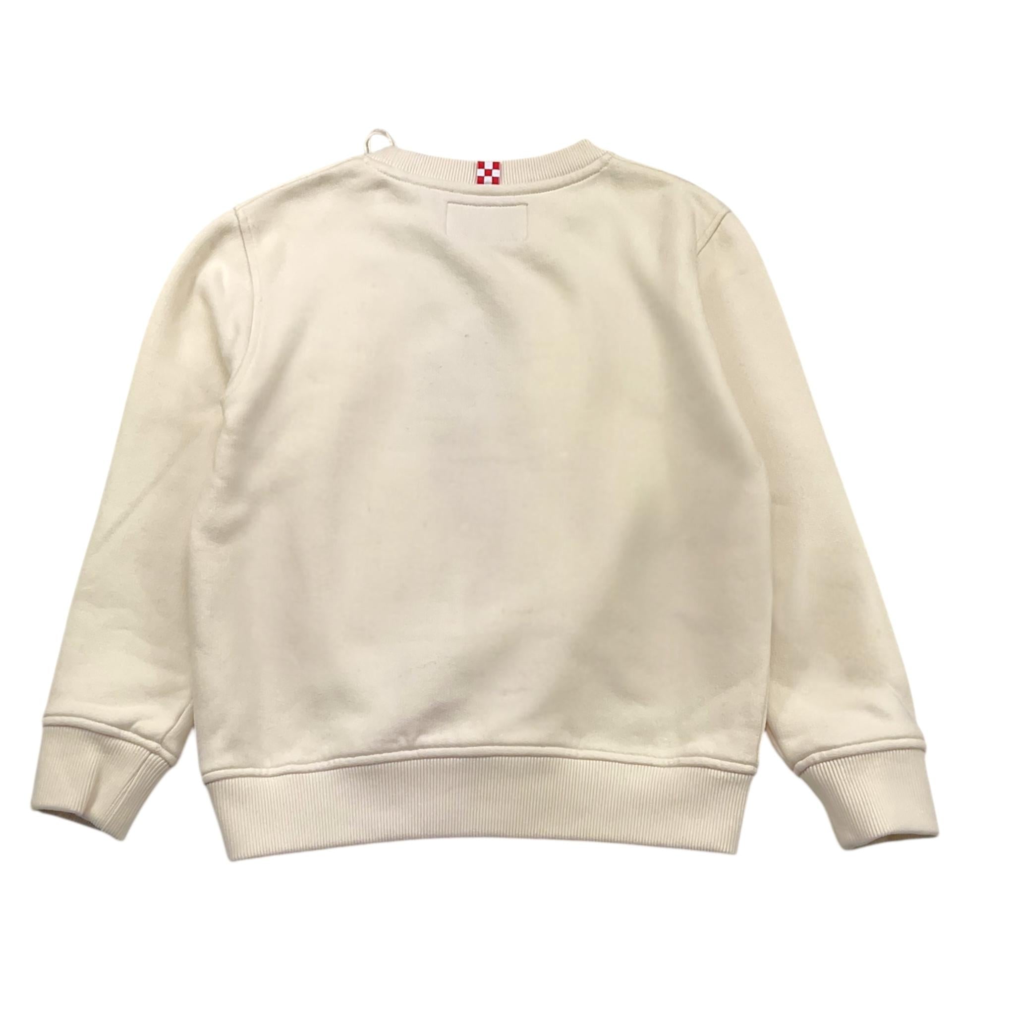 SAINT BARTH felpa girocollo tinta unita con stampa Panna per Bambino HUT000004 PANNA SAINT BARTH 