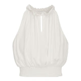 Fun & Fun Camicia Giromanica Tinta Unita per Bambina FNCJSH01080 BIANCO FUN & FUN 