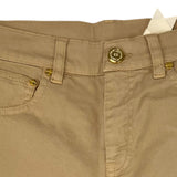Elisabetta Franchi Plain Trousers with Beige Button for Girls