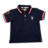 US Polo Assn Baby Solid Blue Half Sleeve Polo
