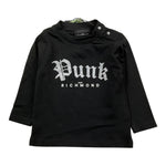 JOHN RICHMOND shirt tinta unita girocollo con stampa Nero per Neonato RIA25121TS NERO JOHN RICHMOND 