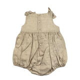 La Stupenderia Plain Beige Sleeveless Romper for Baby Girl