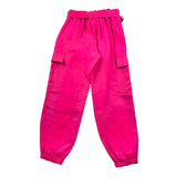 Liu Jo Solid Color Trousers With Belt Fuchsia For Girls