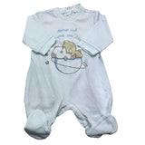 Chicco Long Sleeve Onesie Solid Color Blue For Newborn