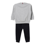 TOMMY HILFIGER completo 2pz bicolore felpa-pantalone Grigio/blu per Neonato KB0KB09059N GRIGIO/BLU TOMMY HILFIGER 
