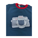 Minibanda T-Shirt Tinta Unita Girocollo per Neonato 3B635 BLU MINIBANDA 