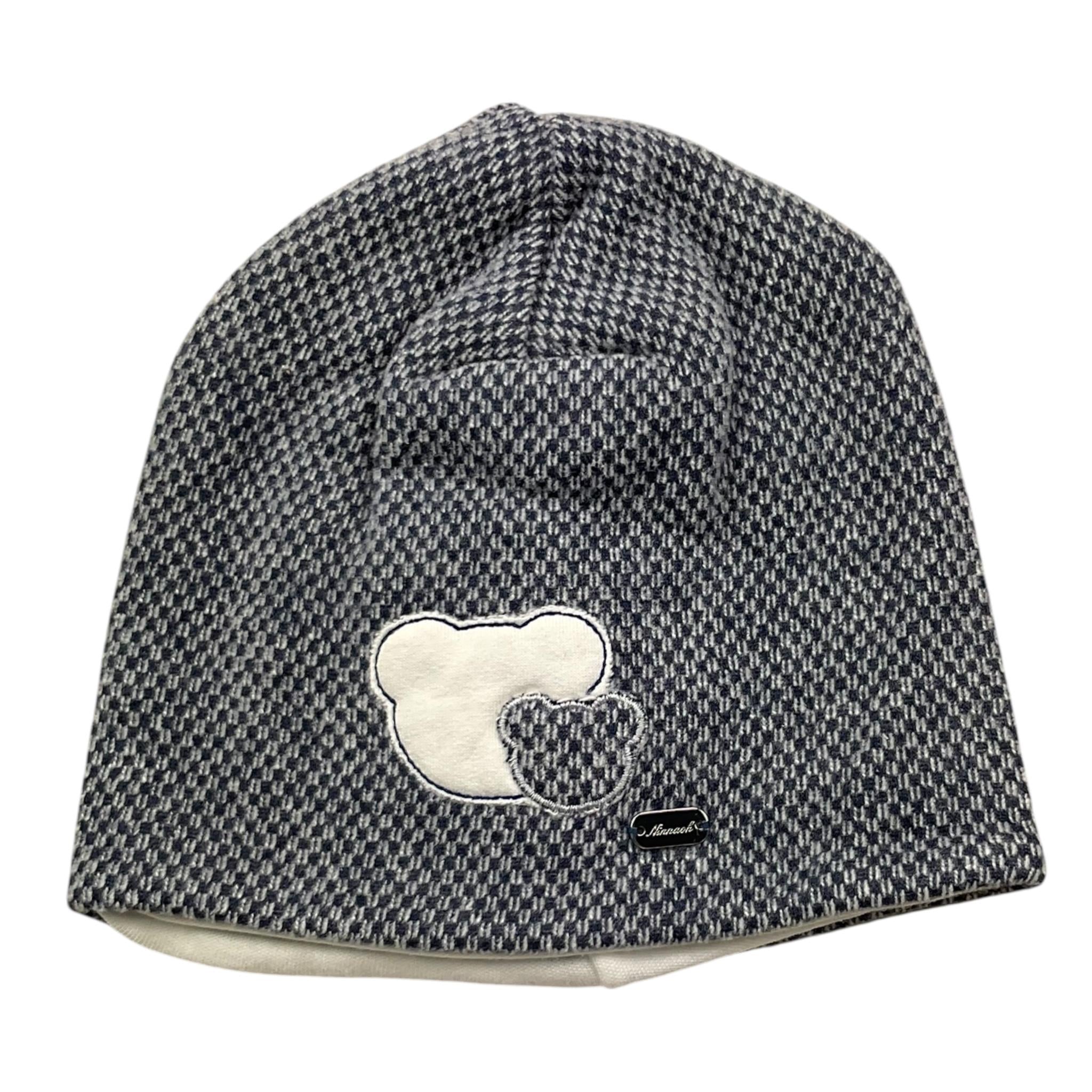 NINNAOH cappello tinta unita con microfantasia Blu per Neonato I21205 BLU NINNAOH 