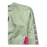 Icon Felpa Chiusa Girocollo Tinta Unita con Logo per Bambina IGSW00541 VERDE ACQUA ICON 