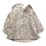 MARLU' camicia tinta unita con fantasia fiori Bianco per Neonata IG2031 BIANCO MARLU' 