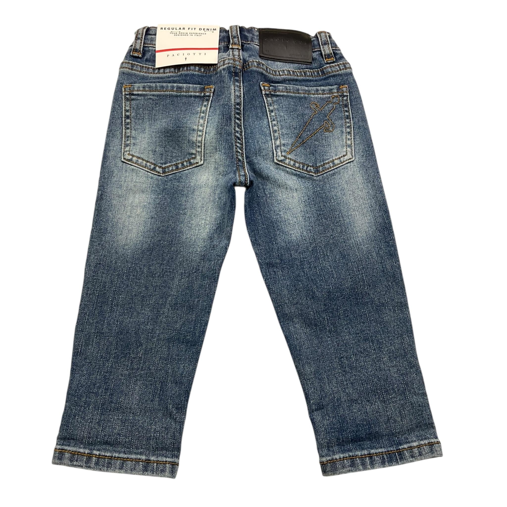 CESARE PACIOTTI jeans tinta unita con girovita regolabile Azzurro per Neonato PTP5366BX AZZURRO CESARE PACIOTTI 