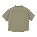 Aspesi Green Button Down Half Sleeve Shirt For Girls