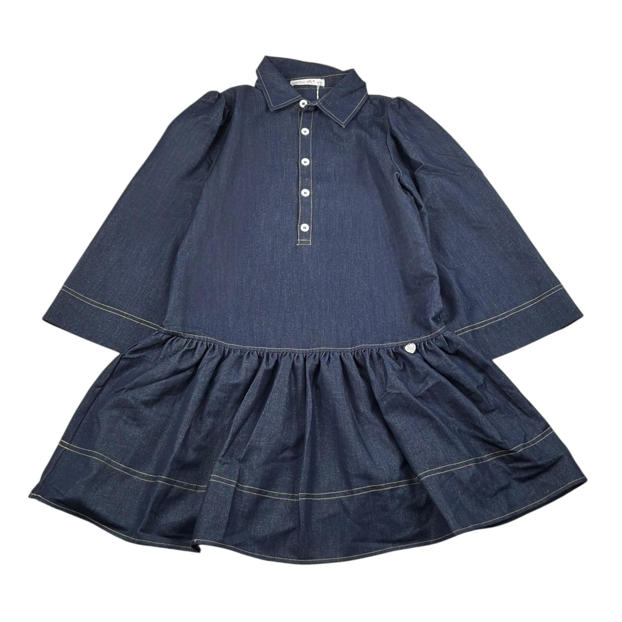 Alice Pi Abito tinta unita A Camicia Blu per Bambina W232113 BLU ALICE PI 